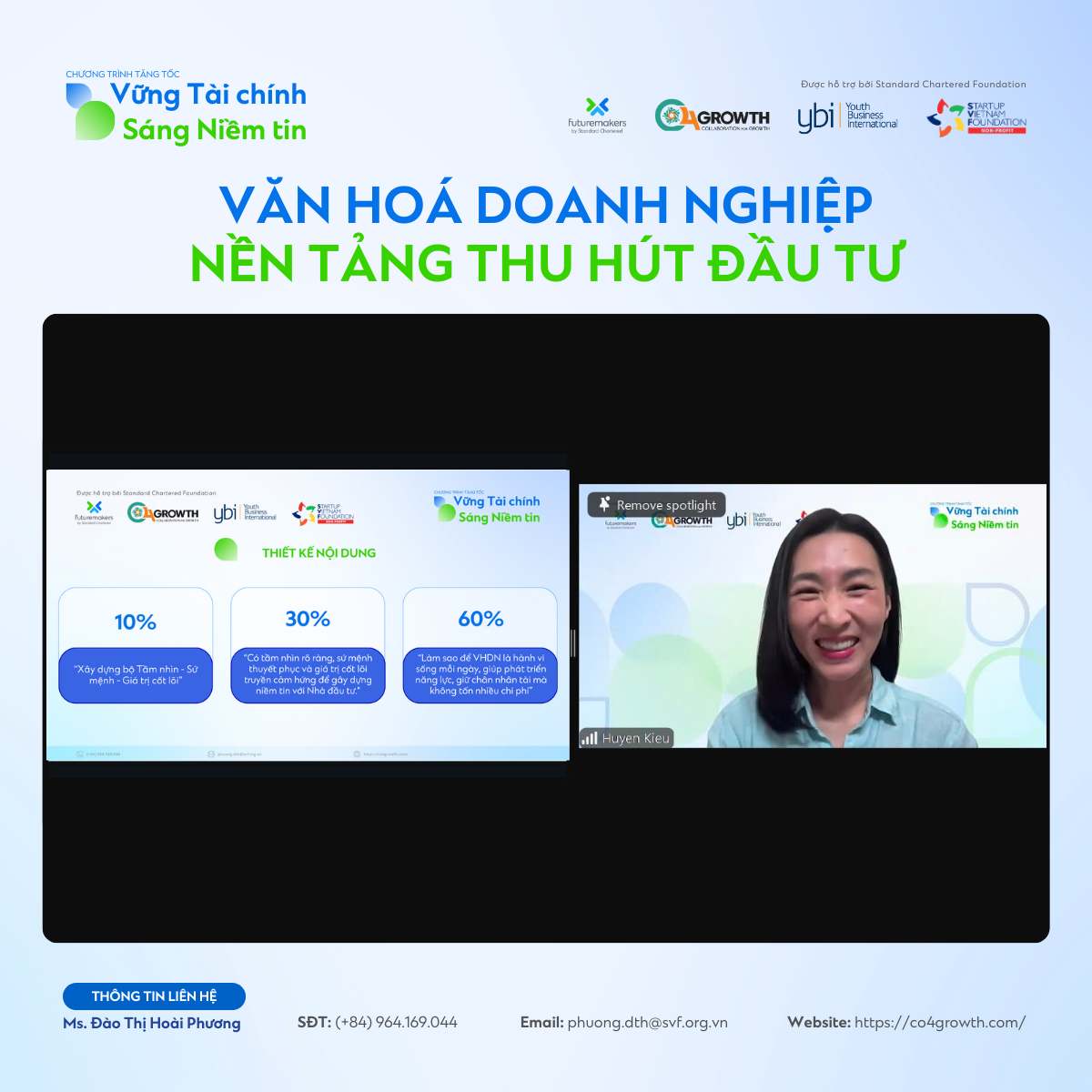 “CẢM ƠN CHƯƠNG TRÌNH VÌ BUỔI HỌC BỔ ÍCH VÀ NHIỀU KHÁM PHÁ MỚI MẺ” - CHIA SẺ TỪ DOANH NGHIỆP SAU BUỔI HUẤN LUYỆN “VĂN HÓA DOANH NGHIỆP – NỀN TẢNG THU HÚT ĐẦU TƯ”